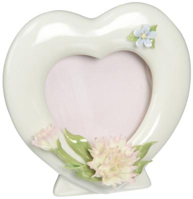 China Fashionable Thin Funny Porcelain Carnation Floral Design Photo Picture Frame for sale