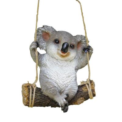 China Cute China Koala Bear Resin Statue Funny Swing Resin Outdoor Ornaments for sale