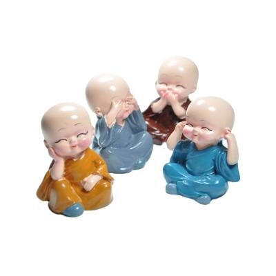 China China Hot Selling Creative Small Monk Resin Figurine Home Furnishing Ornaments Polyresin for sale