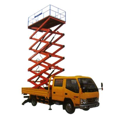 China Vehicle Mounted Lift Platform Hotels SJZ Scissor Maintenance Platform Aerial Work Cage for sale