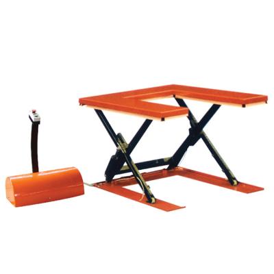 China Hotels ETU Low-profile U-shape lift table electric scissor lift U-platform for sale