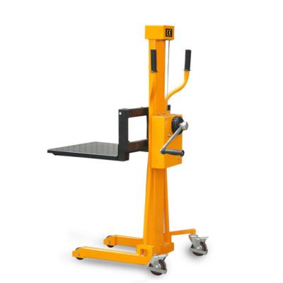 China Hotels LS Mini Manual Working Positioner Mini Hand Stacker Forklift With Removeable Plate for sale