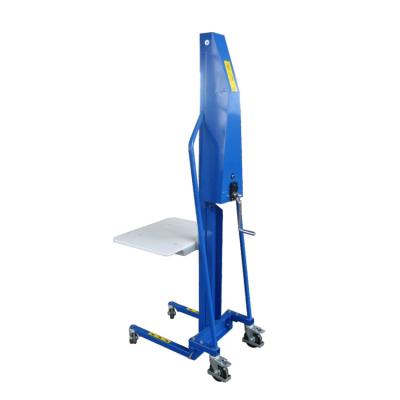 China Hotels M200 Mini Manual Lifter Manual Stacker Hand Winch Stacker for sale