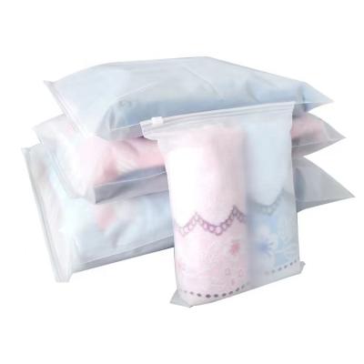 China Custom Made Frosted Moisture Proof Mylar Apparel Zipper CPE Plastic Gift Packaging Bags for sale