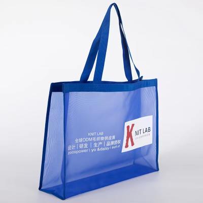 China Custom Eco-Friendly Reusable Bag Mesh Polyester Mesh Beach Tote Shopping Bag Washable Mesh Bag Heavy Duty Shopping Tote for sale