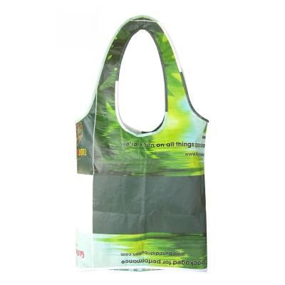 China Customized Logo Cheap Recycled RPTE Portable Environmental Protection Water Bottle Bag Stitchbond Pet Laminated Sustainable Shopping Tote Grocery Bag for sale