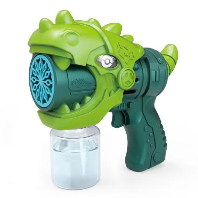 China Bubble set new cartoon bubble gun 12 hole dinosaur bubble gun summer parent-child toy kids electric toygift toys for wholesale child for sale