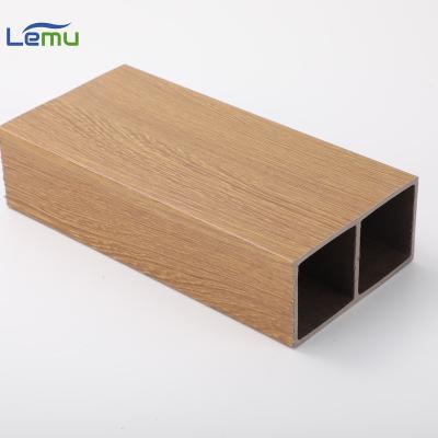 China Modern Bamboo Wooden Square Partition PVC Square Pipe Background Wall for sale