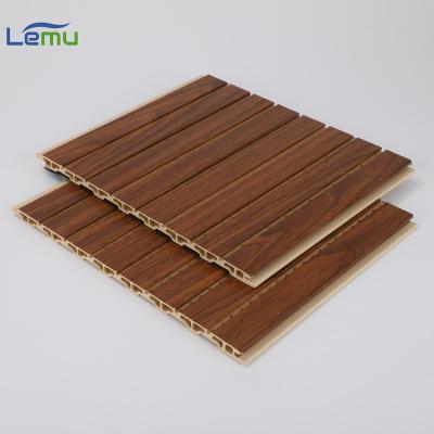 China Modern WPC Wall Panel Bamboo Wood Waterproof Sound Absorbing Panel for sale