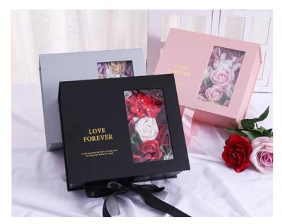 China Artificial Rose Bouquet Valentine's Day Mother's Day Gift Wedding Decoration Gift Box Artificial Soap Flower Romantic Gift Soap Flower Gift Box for sale