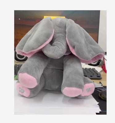 China Yes Elephant Toys Peek Interesting Cute Plush Doll Singing Elephant for sale