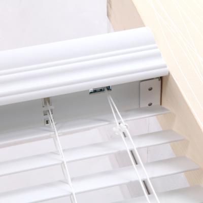 China Slat 2 Inch White PVC Window Faux Wood Venetian Blinds Accessories Parts Components for sale