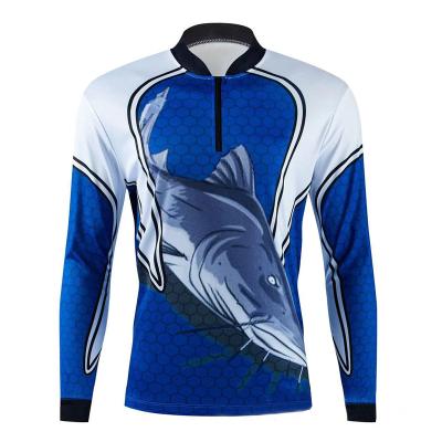 China Wholesale high quality low moq antibacterial men fishing shirts lightweight cool dry sublimated kinds of fishing shirts for sale