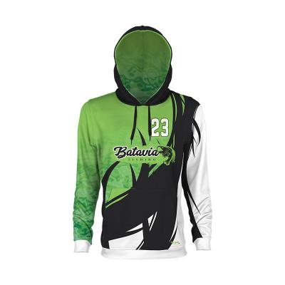 China 3d printed antibacterial polyester fleece all over sublimation printing long sleeve fishing hoodies for men for sale