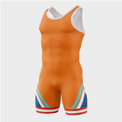 China Comfortable/quick dry polyester wrestling custom made spandex sublimation OEM breathable white singlet for men for sale