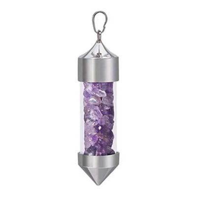 China CLASSIC Natural Stone Pendant Reiki Chakra Healing Ball Pendulum Crystal Quartz Chip Wish Bottle for sale