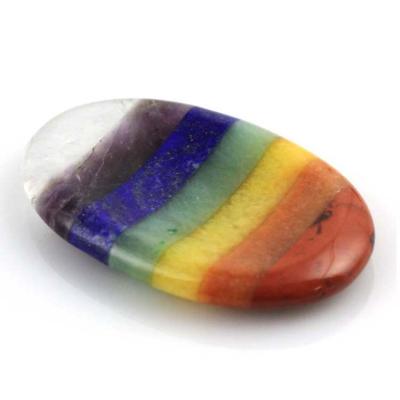 China Europe ml Natural 7 Chakra Reiki Crystal Quartz Gemstone Palm Stone Healing Crystal Worry Stone for sale