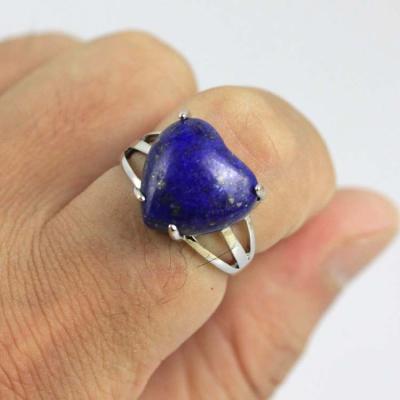 China ML Romantic Natural Stone Heart Shape Stone Adjustable Ring Amethyst Crystal Abalone Shell Ring for sale