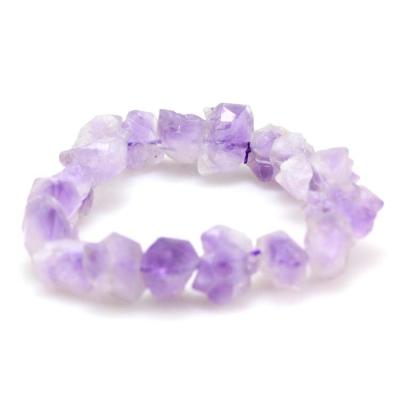 China ml CLASSIC Natural Gemstone Irregular Bracelets Healing Amethyst Crystal Quartz Reiki Stone Bracelet for sale