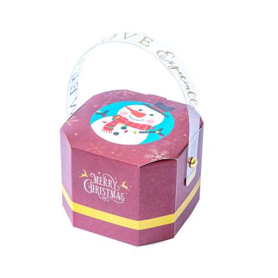 China Popular Candy Box Christmas Gift Cardboard Christmas Candy Box Portable Packaging Decorative Christmas Gift for sale