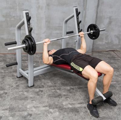 China Indoor High Quality Flat Bed Fitness Barbell Press Bench Home Equipment Professional Fitness Gym Barbell Rack for sale