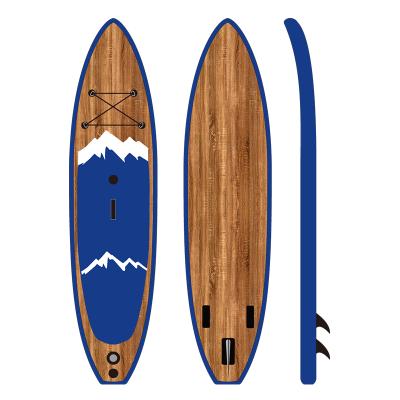 China Inflatable Surfing Paddle Board PVC Air Boards Factory Women Wooden Point ISUP Drop Up Paddleboard for sale