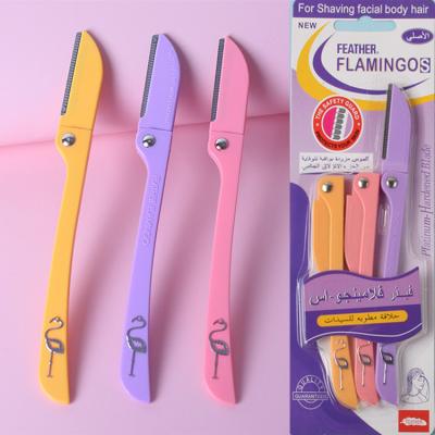 China Stainless Steel Eyebrow Trimmer Blades Razor Knife Blade Eyebrow Shaping Face Makeup Beauty Tools for sale