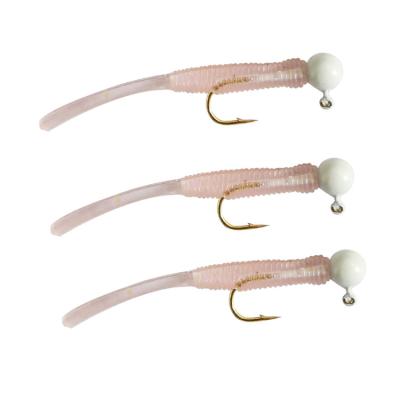 China Vivid Fish Action Worm Swim Harness Fishing Lure Hanhigh Worm In Fishing Lure Soft 5cm Lures Worm Swimbait 1.8g Worm Fishing Harness Fishing Lure for sale