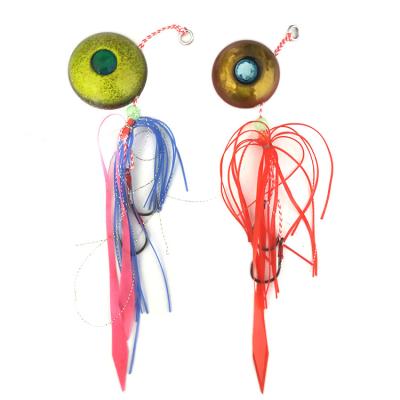 China Vivid Fish Action Hanhigh Jig Head Wobbler Swimming Fishing Lure 50g Fishing Lure Set Bait Box for sale