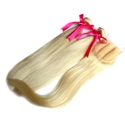 China Can be dyed hair 100% real cuticle aligned raw hair wholesale raw unprocessed virgin hair weaves 613 blonde bundles for sale