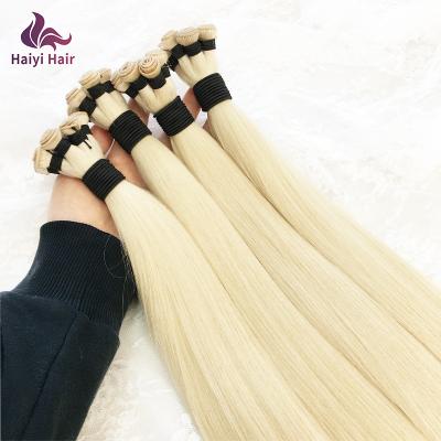 China Genius Wave Silky Straight Double Drawn Hair Extensions Various Colors Weft for sale