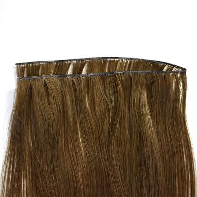 China Silky Straight Wave Deep Ends New Hand Tied Hair Extension Genius Weft 100% Invisible Weft for sale