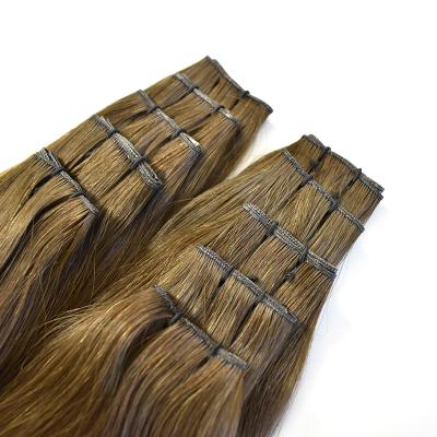 China New Skin Technique Mini Flat Weft Invisible Genius Silky Straight Seamless Weft Hair Wave Weft Extension for sale