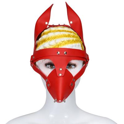 China Sexy Bondage Fun Sex Toys Leather Cosplay Flirting Fox BDSM Bondage Sex Blindfold Alternative Eye Mask for sale