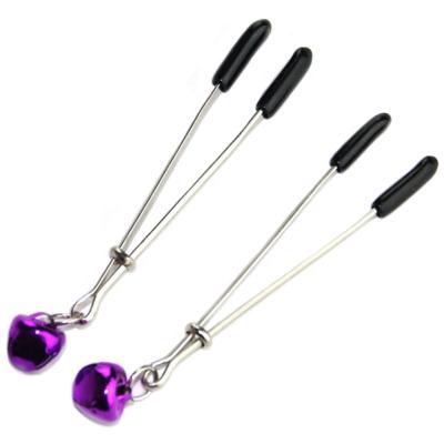 China Sexy Metal Bondage Bell Breasts BDSM Bondage Fun SM Game Play Restraints Sex Nipple Clamps For Female for sale