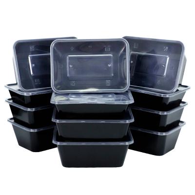 China Microwavable Container PP Rectangular Disposable Plastic Packaging Food Freshness Storage Disposable Lunch Box Take Out Lunch Box for sale