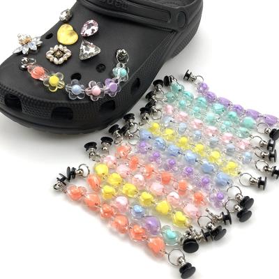 China Clog Charm Metal Croc Shoe Charms Rhinestone Shoe Accessories Decorations for Croc Bracelet Fit Bracelets Kids Shoe for sale