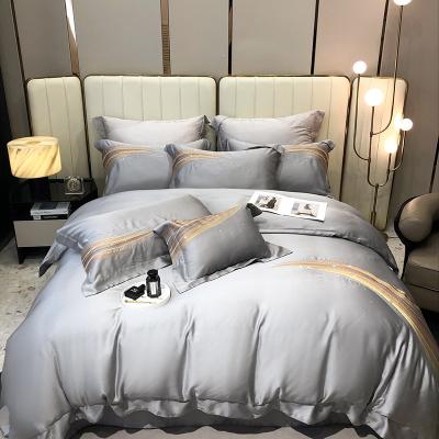 China Nondisposable 100% tencel 60S bedding set printed organic tencel sheet lyocell 300TC comforter with hot sale sheets for sale