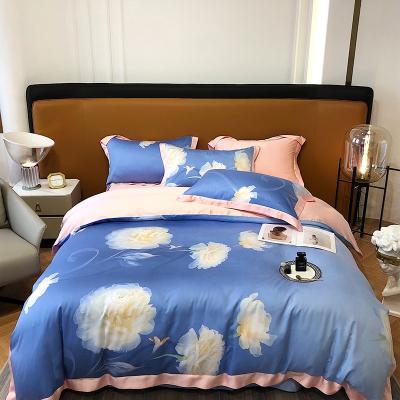 China Nondisposable Print Designs Tencel Cooling Sheets Duvet Cover Sets Quilting Bedding Set for sale