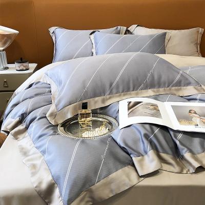 China Nondisposable 100% tencel 60S bedding set printed organic tencel sheet lyocell 300TC duvet cover with hot sale bed sheets for sale