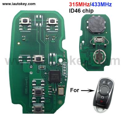 China Car Key Remote Smart Fob PCB For Buick Control Alarm Keyless Entry 315MHz 433MHz ID46 5 Buttons Car Alarm Keyless Entry for sale