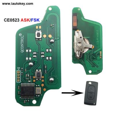 China Car Control Remote Key Board For CITROEN C2 C3 C4 C5 Picasso Berlingo Alarm (CE0523 ASK/FSK) 2 Button Car Control CE0523 Alarm for sale