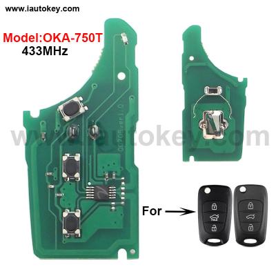 China Car Remote Key Electronic Board For K1A OKA-750T Vehicle Input 433MHz Transmitter Set 433-EU-TP Keyless Control Alarm OKA-750T for sale