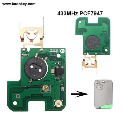 China Car Remote Smart Key Board For Renault Laguna Espace Smart Card 433MHz PCF7947 Chip Car Alarm Pcf 7947 for sale