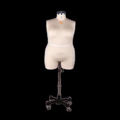 China Other Hot Sale Female Half Body Mannequin US Size 24 With Stand Base Fiberglass Made Mannequin for sale