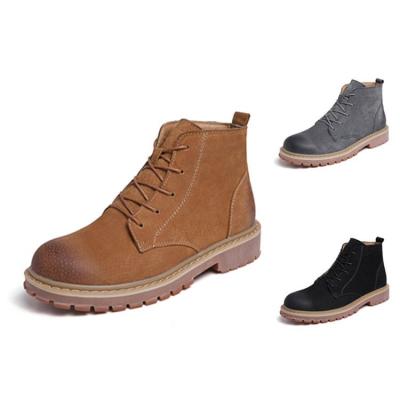 China Insulative Factory Wholesale Classic Plus Size Leather Upper Warm Outdoor Working Safety Winter High Casual Boots For Men for sale