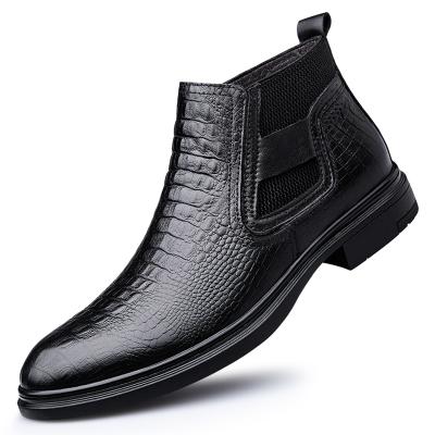 China Insulative Latest Hot Sale British Style Plus Size Shoes Buckle Boat On Classic Mens In Office Genuine Leather Boots for sale