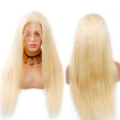 China Letsfly Silky Straight Wig Silky Straight Human Hair Virgin Hair Wigs 613 Blonde Hair Color 10-30 Inch Customizing HD Lace Frontal Wigs for sale