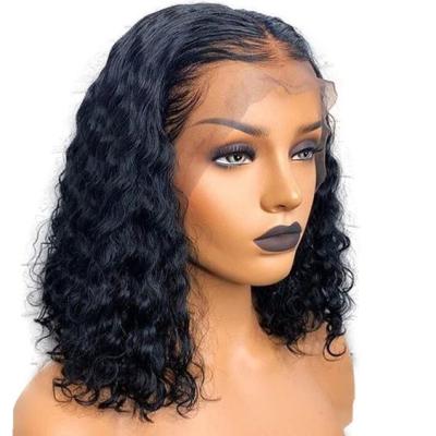 China Hot-selling Deep Wave Letsfly Human Hair Bob Wig Lace Wig Deep Wave Wig For Black Women for sale