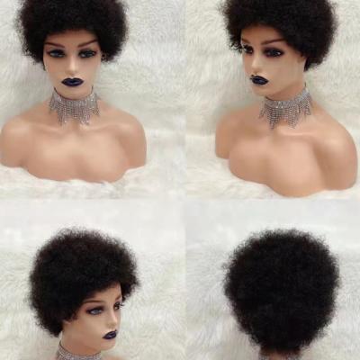 China Free Shipping Letsfly Afro Hair Salon Fashion Afro Curly Hair Style Cheap Wigs 10Pcs/lot Machine Made Free Shipping for sale